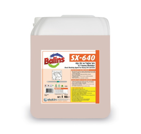 Balins SX 640 El Temizleme Maddesi 5 Litre | Sanayi Tipi Güç