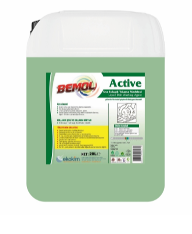 Bemol Active Bulaşık Deterjanı Elde Yıkama 20 Litre | Güçlü Yağ Çözücü