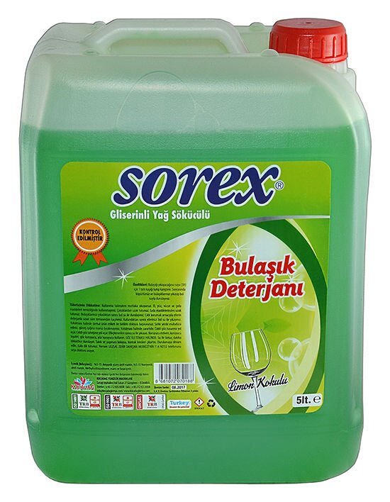 Sorex Bulaşık Deterjanı 5 Litre | Güçlü Yağ Çözücü