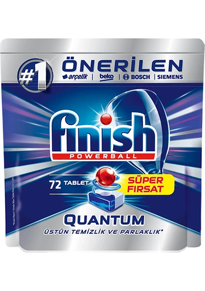 Finish Quantum Bulaşık Makinası Tableti 72 Adet | Güçlü Temizlik