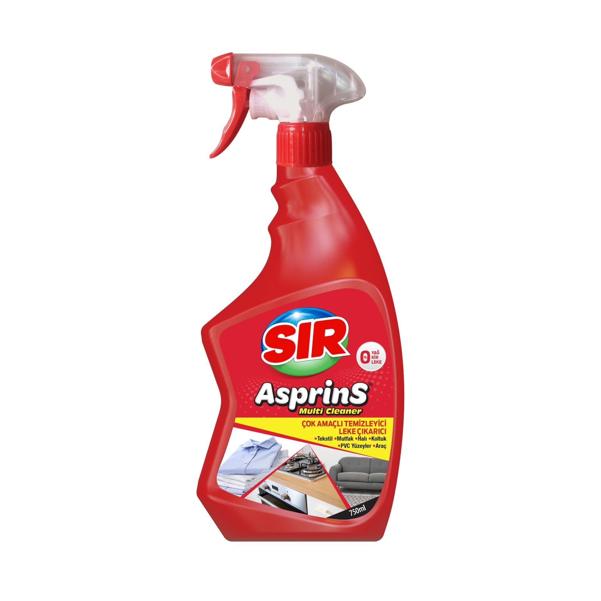 SIR Asprins Leke Çıkarıcı 750 ml | Çok Amaçlı Yüzey Temizleyici