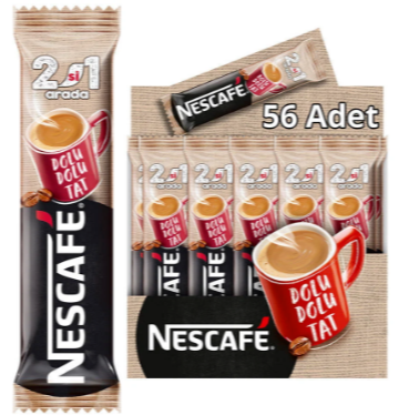 Nescafe 2’si 1 Arada Kahve 10 gr 56’lı | Hazır Kahve