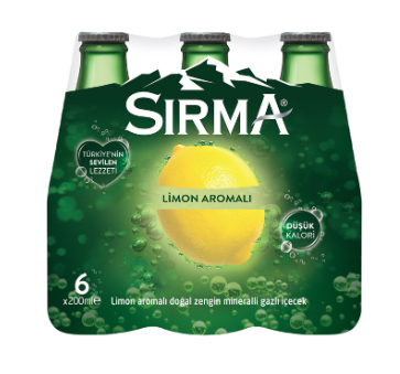 Sırma Limon Aromalı Soda 6’lı – Doğal Maden Suyu ve Limon Ferahlığı