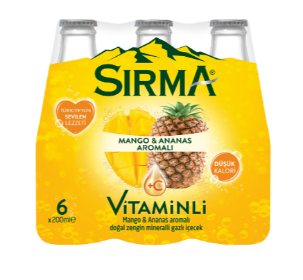 Sırma Mango Ananas Aromalı Soda 6’lı | Gazlı İçecek