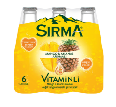 Sırma Mango Ananas Aromalı Soda 6’lı – Doğal Zengin Mineralli Gazlı İçecek