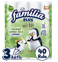 Familia Plus Tuvalet Kağıdı 3 Katlı 40 Adet | Yumuşak ve Dayanıklı