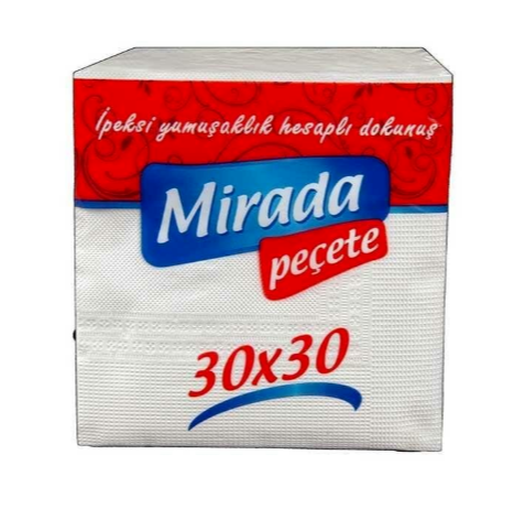 Mirada Servis Peçetesi 30X30 100 Adet x 24 Paket | Hijyenik ve Ekonomik
