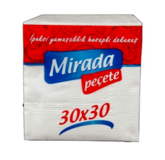 Mirada Servis Peçetesi 30X30 100 Adet x 24 Paket | Hijyenik ve Ekonomik