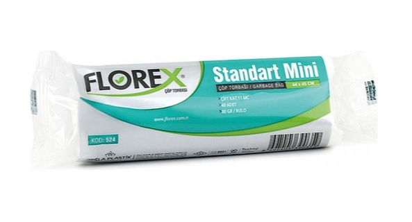 Florex Mini Boy Çöp Torbası 44x45 40’lı Paket
