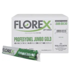 Florex Jumbo Çöp Torbası 80x110 cm 74MC Gold Seri 200 Adet
