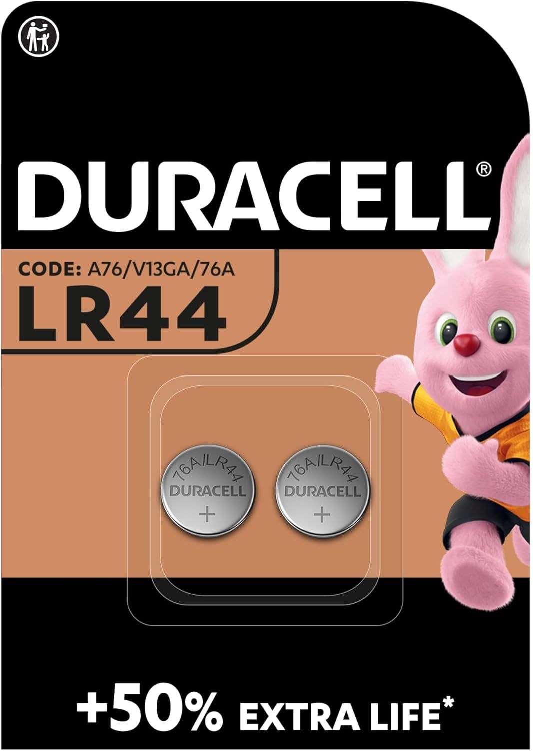 DURACELL LR44 2 Adet Pil