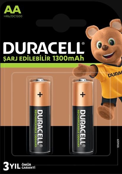 Duracell Şarj Edilebilir AA 1300mAh Pil – 2’li Paket