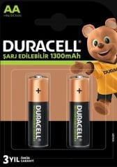 Duracell Şarj Edilebilir AA Pil 1300mAh 2’li Paket