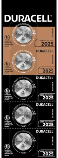 Duracell 2025 Düğme Pil – 5’li Paket