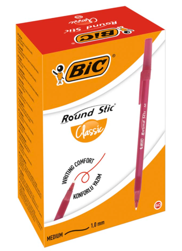 Bic Round Stic Tükenmez Kalem Kırmızı 60'lı Paket