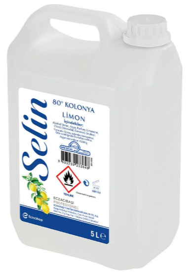 Selin Limon Kolonyası 5 Litre Bidon