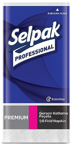 Selpak Professional Premium Garson Katlama 50 Yaprak Beyaz Peçete 40x40 20 Paket