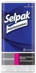 Selpak Professional Premium Garson Katlama 50 Yaprak Beyaz Peçete 40x40 20 Paket