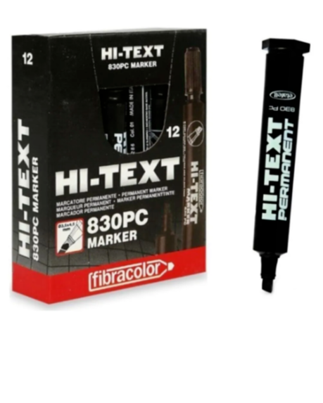 Hİ-TEXT Siyah Yuvarlak Uç 830PB 12’li Keçeli Kalem