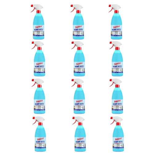 Asperox Mavi Güç 1 Litre 12'li Çok Amaçlı Temizlik Spreyi