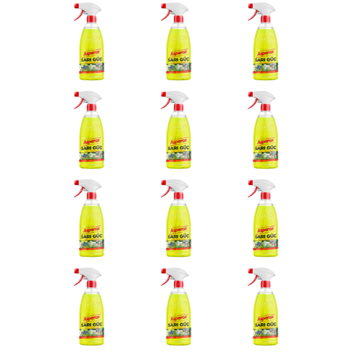 Asperox Sarı Güç 1 Litre 12'li – Çok Amaçlı Yağ ve Kir Sökücü