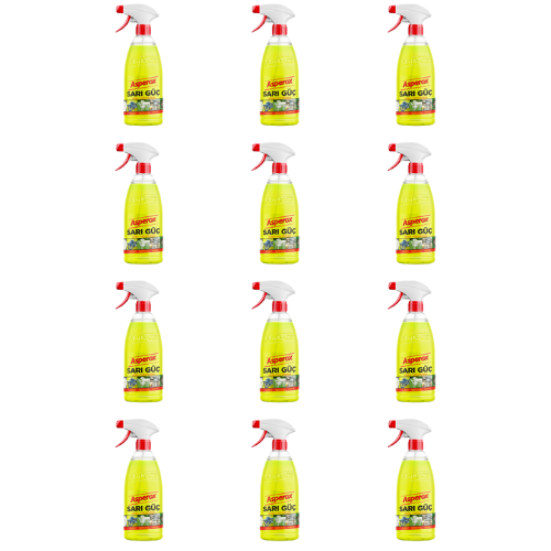 Asperox Sarı Güç 1 Litre 12'li Çok Amaçlı Yağ ve Kir Sökücü