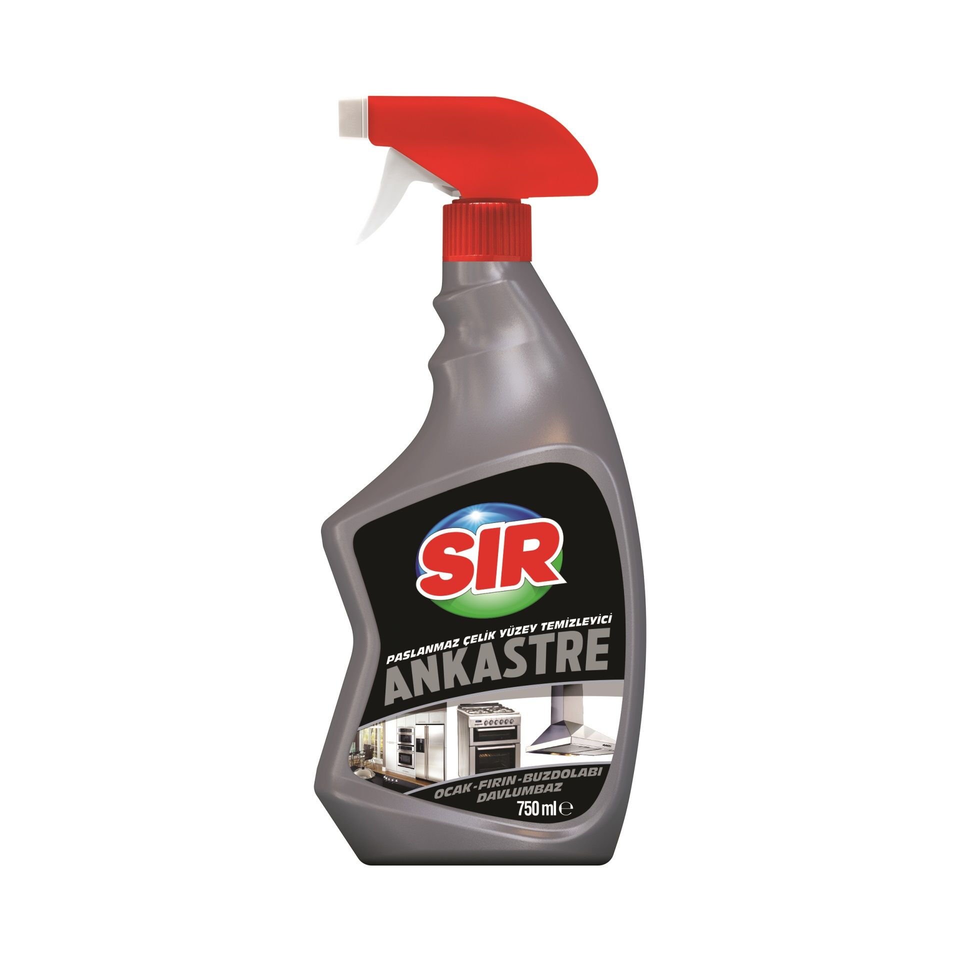 SIR Ankastre ve Çelik Yüzey Temizleyici Sprey 750 ml Yağ Çözücü