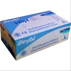 Beybi Pudrasız Vinil Eldiven L Beden 100’lü Kutu