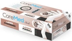Coremed Pudralı Lateks Muayene Eldiveni L Beden 100’lü Kutu