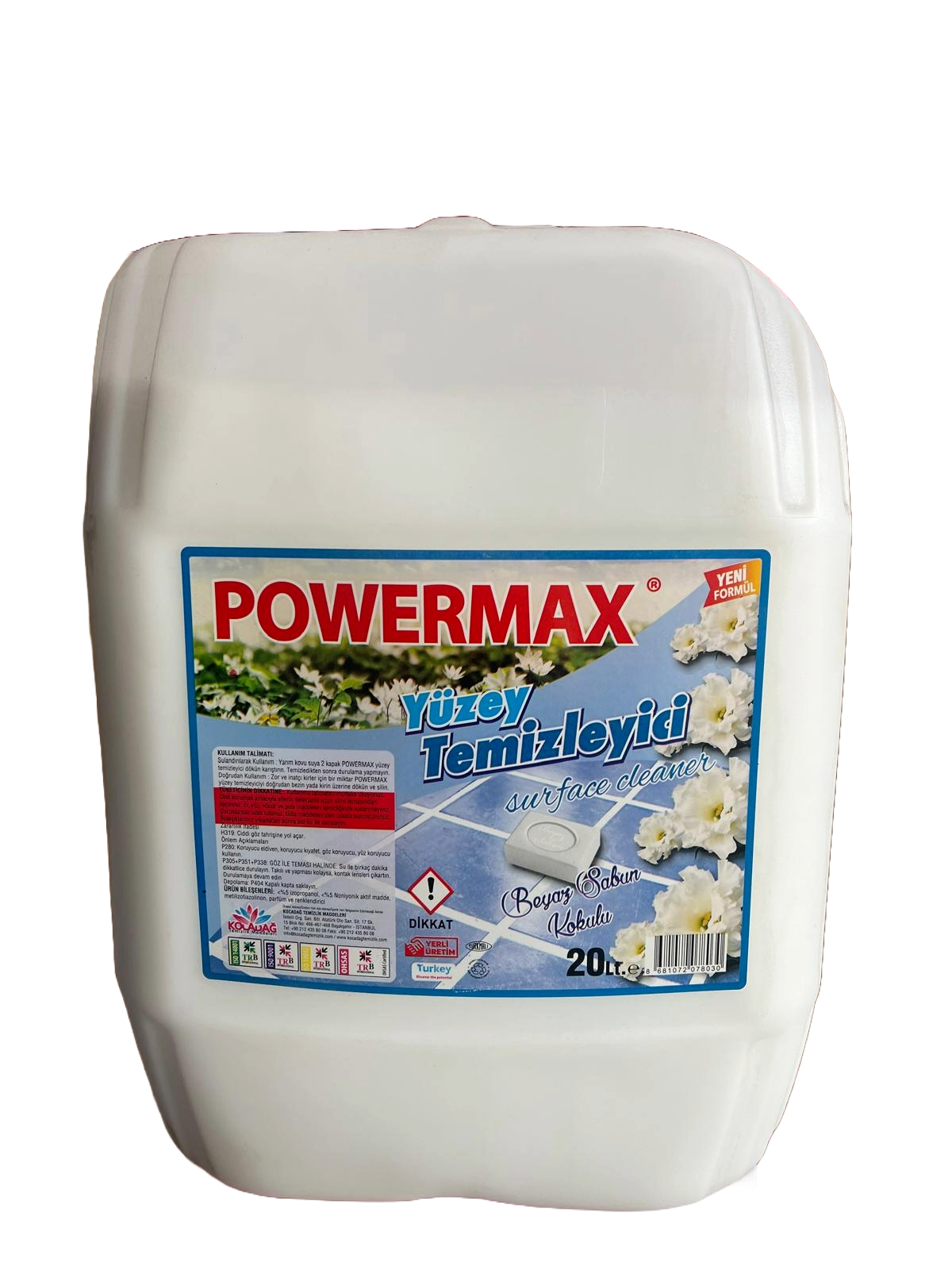 Powermax Yüzey Temizleyici 20 Litre Beyaz Sabun Kokulu