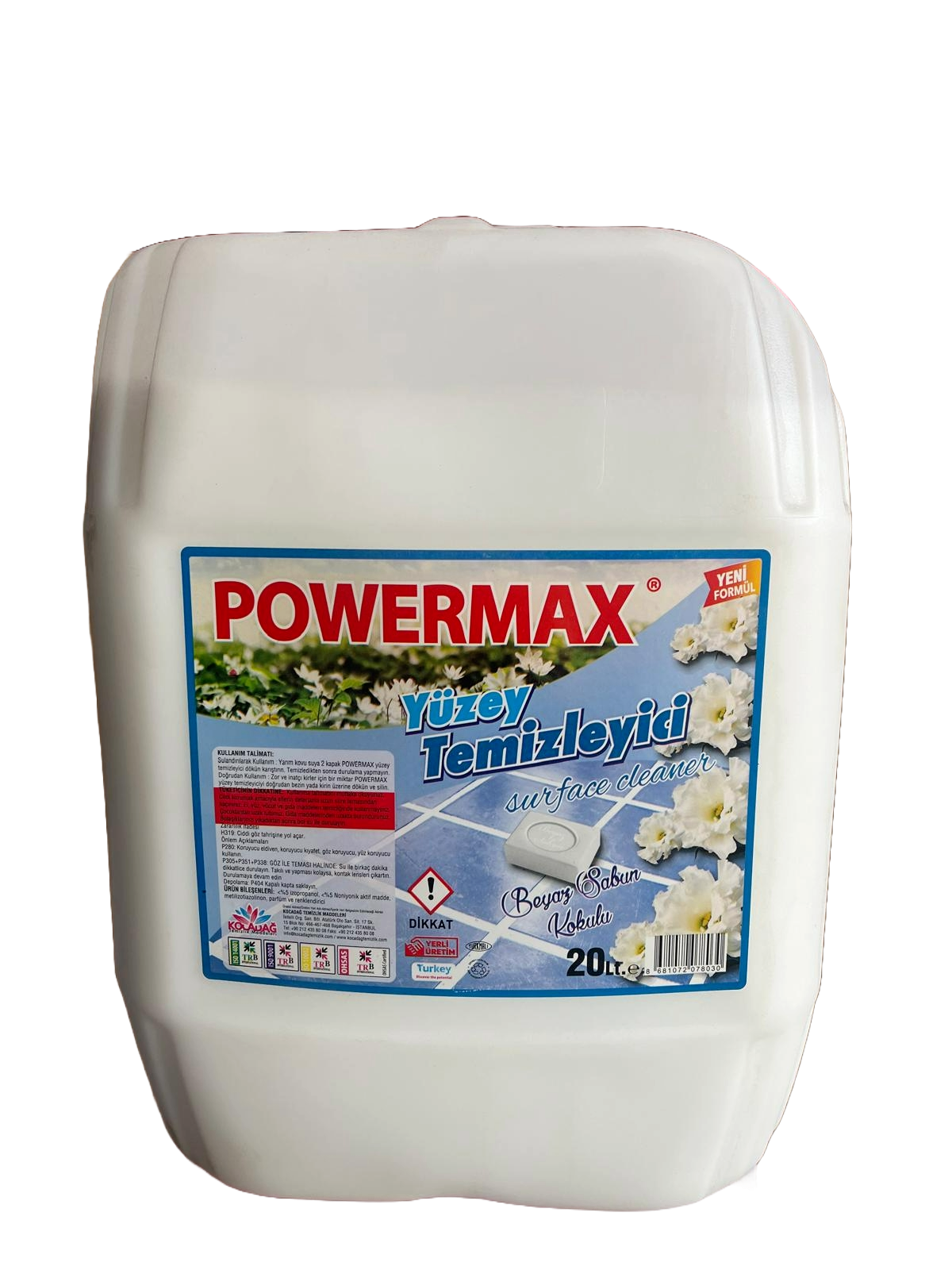 Powermax Yüzey Temizleyici 20 Litre Beyaz Sabun Kokulu