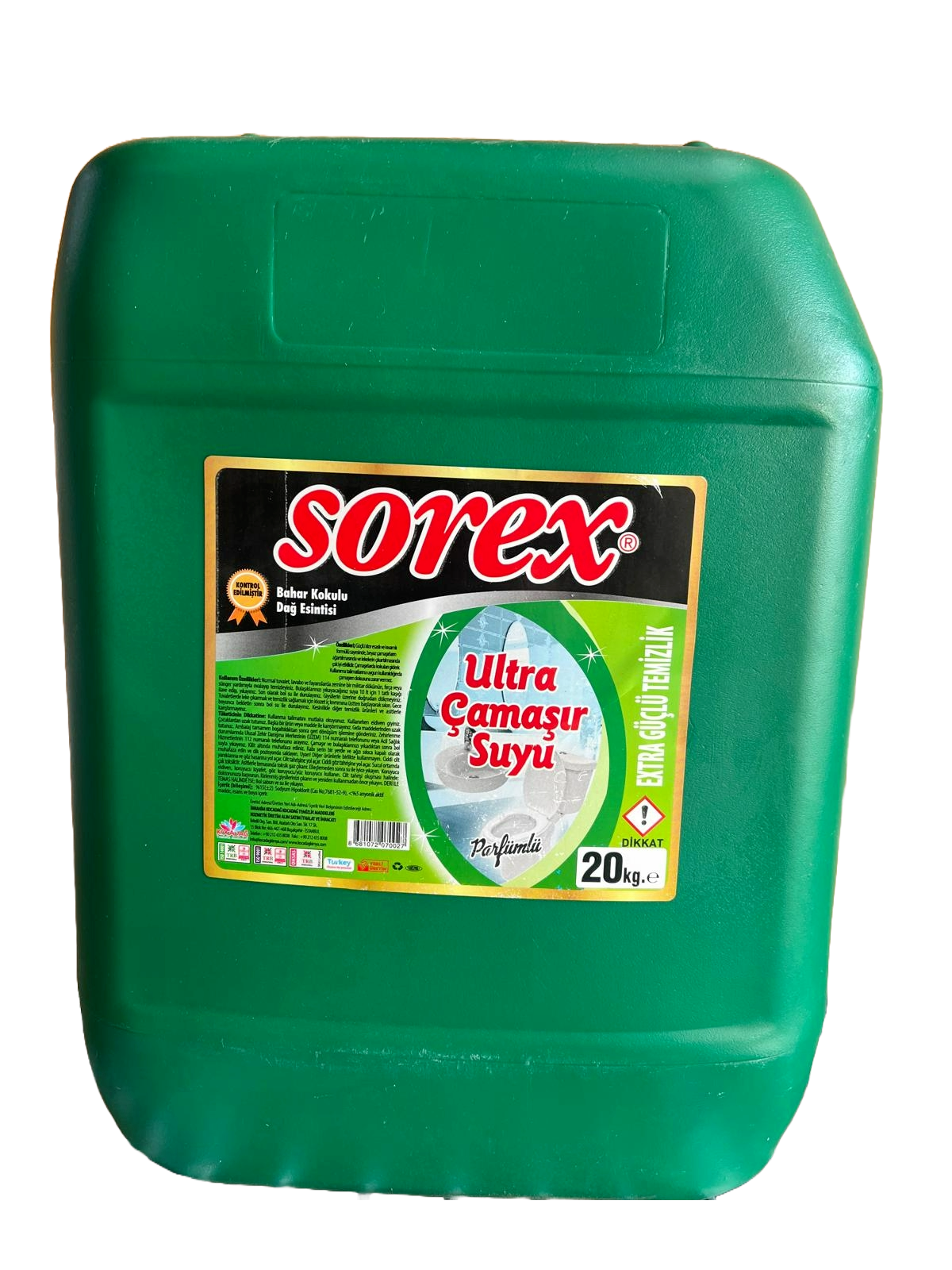 Sorex Ultra Çamaşır Suyu 20 Kg Extra Güçlü Temizlik