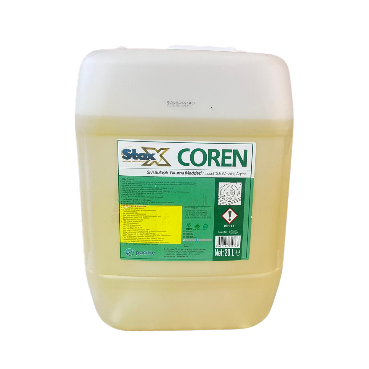 Stoxx Coren Sıvı Bulaşık Deterjanı 20 Litre Endüstriyel Güç