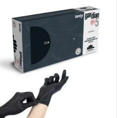 Tenty Gardian Ekstra Kalın Siyah Nitril Eldiven L Beden 50’li Dayanıklı Koruma
